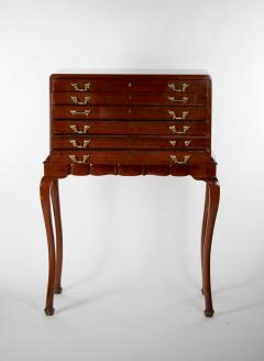 19th Century English Mahogany Wood Silver Flatware Chest - 3057328