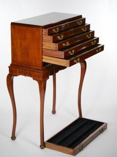 19th Century English Mahogany Wood Silver Flatware Chest - 3057329