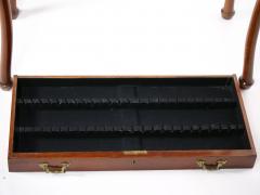 19th Century English Mahogany Wood Silver Flatware Chest - 3057331