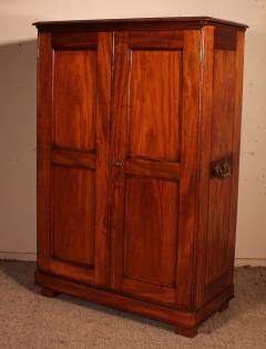 19th Century English Navy Large Chest small Wardrobe In Mahogany - 2850722