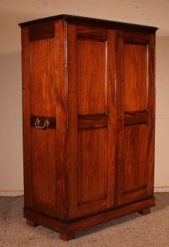 19th Century English Navy Large Chest small Wardrobe In Mahogany - 2850728