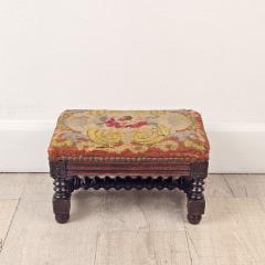19th Century English Needlepoint Footstool - 4212273