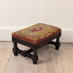 19th Century English Needlepoint Footstool - 4212275