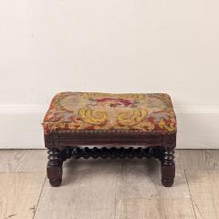 19th Century English Needlepoint Footstool - 4212277