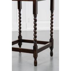 19th Century English Oak Barley Twist Square Table - 1742969