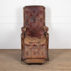 19th Century English Reclining Library Chair - 3611747