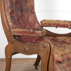 19th Century English Reclining Library Chair - 3611772