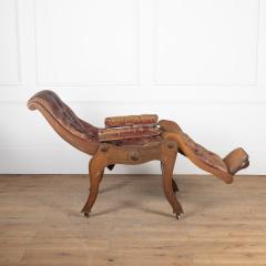 19th Century English Reclining Library Chair - 3611773