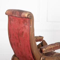 19th Century English Reclining Library Chair - 3611780