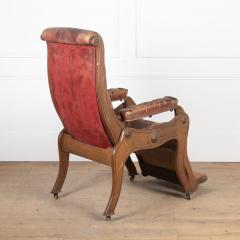 19th Century English Reclining Library Chair - 3611781