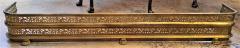19th Century English Reticulated Brass Fender on Lions Paw Feet - 1875935