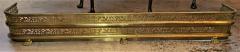 19th Century English Reticulated Brass Fender on Lions Paw Feet - 1875936