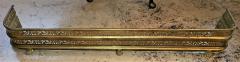 19th Century English Reticulated Brass Fender on Lions Paw Feet - 1875937