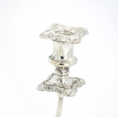 19th Century English Sheffield Silver Plated Five Light Convertible Candelabra - 4706231