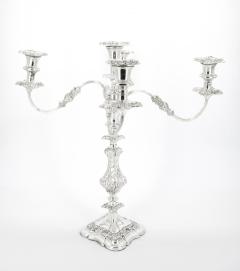 19th Century English Sheffield Silver Plated Five Light Convertible Candelabra - 4706232
