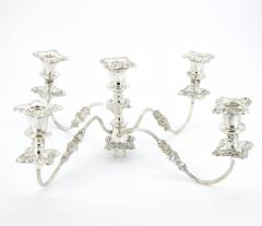 19th Century English Sheffield Silver Plated Five Light Convertible Candelabra - 4706233