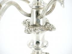 19th Century English Sheffield Silver Plated Five Light Convertible Candelabra - 4706235