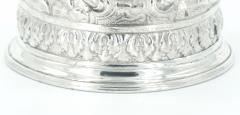 19th Century English Silverplate Barware Mug Depicting Knights in Battle - 3169008