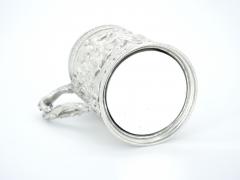 19th Century English Silverplate Barware Mug Depicting Knights in Battle - 3169010