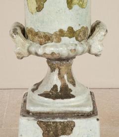 19th Century English Terracotta Urn on Pedestal - 4243908