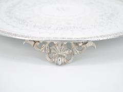 19th Century English Victorian Circular Silverplate Salver - 3168261