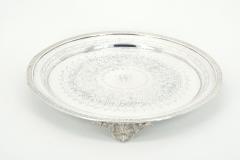 19th Century English Victorian Circular Silverplate Salver - 3168267