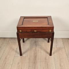 19th Century English Victorian Mahogany Brass Mounted Box on Later Custom Stand - 4731123
