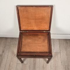 19th Century English Victorian Mahogany Brass Mounted Box on Later Custom Stand - 4731126
