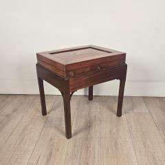 19th Century English Victorian Mahogany Brass Mounted Box on Later Custom Stand - 4731127