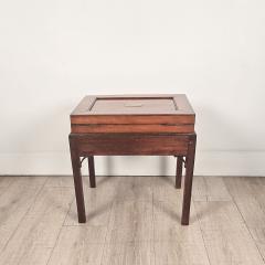 19th Century English Victorian Mahogany Brass Mounted Box on Later Custom Stand - 4731129