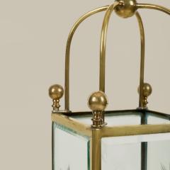 19th Century English brass and glass starburst lantern - 4744352