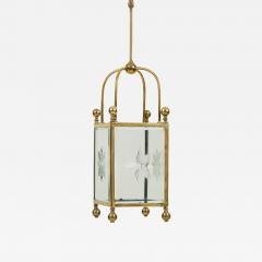 19th Century English brass and glass starburst lantern - 4745910