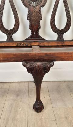 19th Century English or Irish Mahogany Chippendale Settee - 4649756