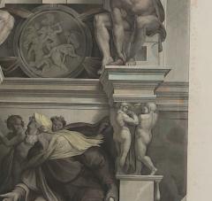 19th Century Engraving after Ghisi of Prophet Ezekiel by Michelangelo - 3163060