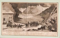 19th Century Engraving of Napoleon Crossing the St Bernard Pass - 4649838