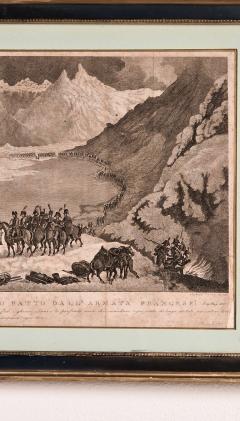 19th Century Engraving of Napoleon Crossing the St Bernard Pass - 4649839