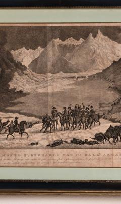 19th Century Engraving of Napoleon Crossing the St Bernard Pass - 4649840