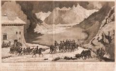 19th Century Engraving of Napoleon Crossing the St Bernard Pass - 4650897