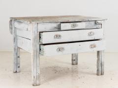 19th Century European Gray Painted Workbench - 3211634