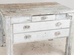 19th Century European Gray Painted Workbench - 3211639