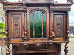 19th Century European Walnut High Relief Carved Renaissance Revival Sideboard - 4523813