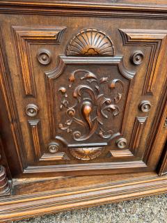 19th Century European Walnut High Relief Carved Renaissance Revival Sideboard - 4523814