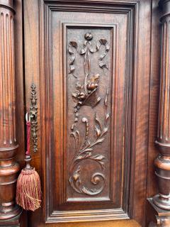 19th Century European Walnut High Relief Carved Renaissance Revival Sideboard - 4523819
