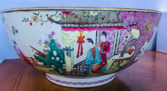 19th Century Famille Rose Chinese Export Punch Koi Decorated - 2621783