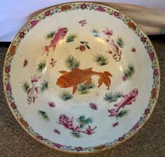 19th Century Famille Rose Chinese Export Punch Koi Decorated - 2976974