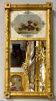 19th Century Federal Eglomise Decorated Wall or Table Mirror - 2940969