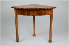 19th Century Fine Biedermeier Walnut Corner Console Table Vienna c 1825  - 3860889