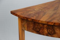 19th Century Fine Biedermeier Walnut Corner Console Table Vienna c 1825  - 3860897