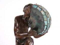19th Century Fine Quality Bronze Figural Lamp - 2826506