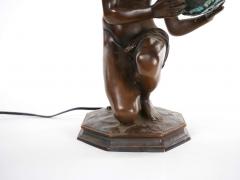 19th Century Fine Quality Bronze Figural Lamp - 2826507
